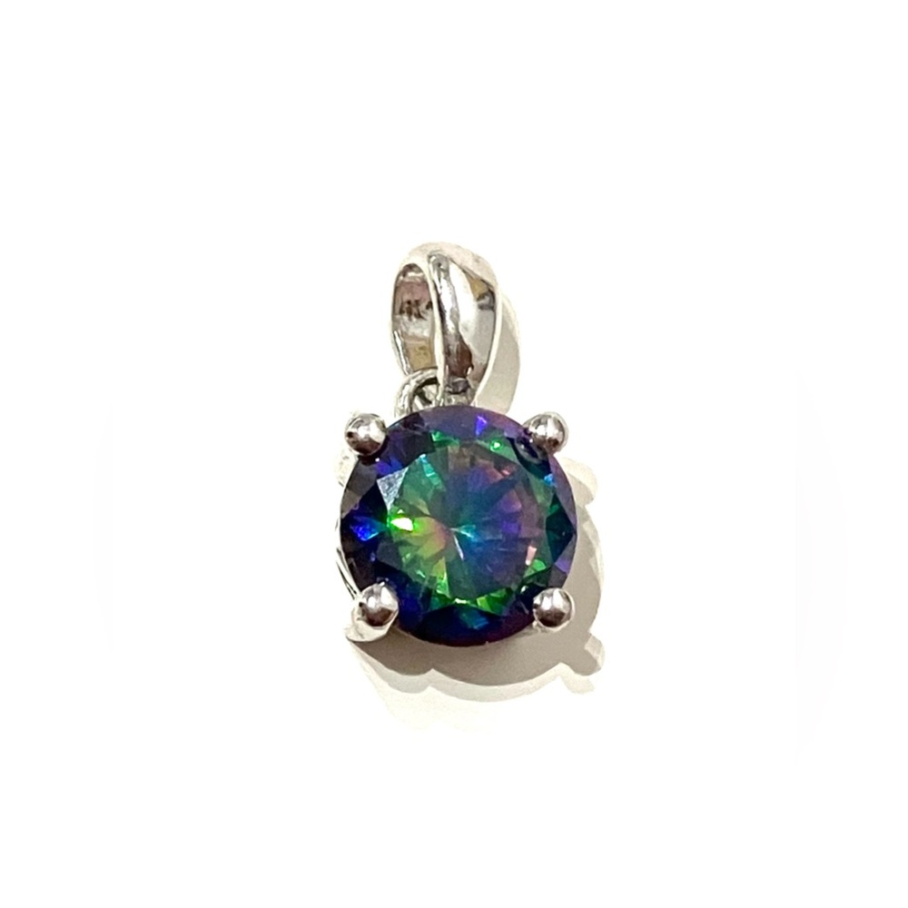 Sterling Silver 925 Mystic Topaz Pendant